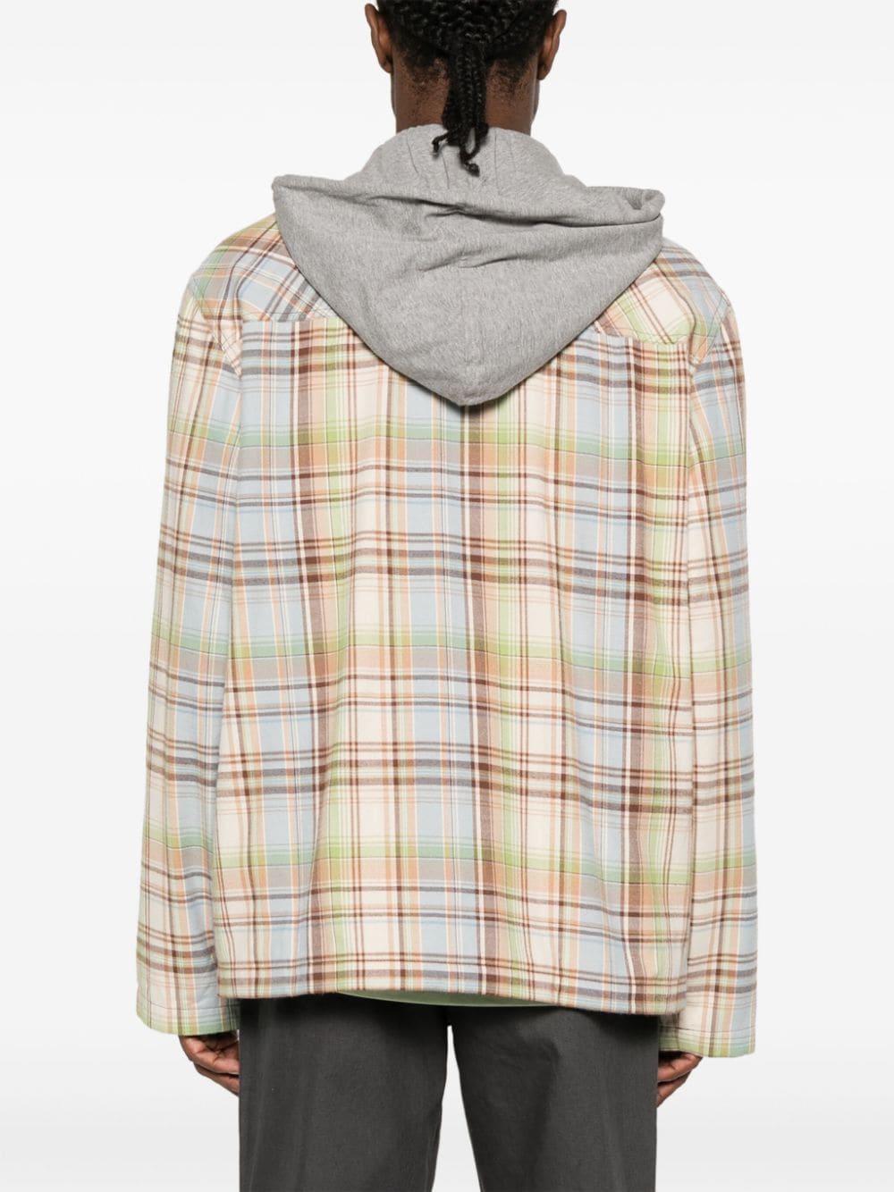 Acne Studios buttoned checked hoodie - Image 5