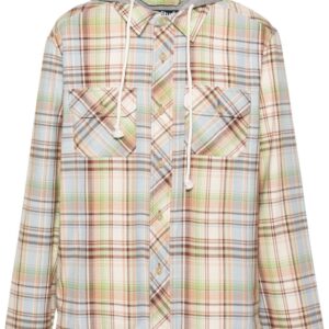Acne Studios buttoned checked hoodie
