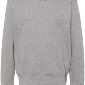 Acne Studios face logo-appliqué cotton sweatshirt