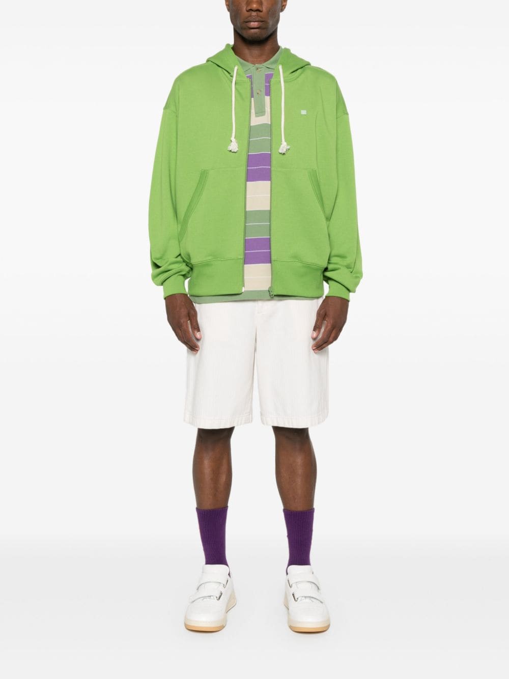 Acne Studios organic cotton zip-up hoodie - Image 2