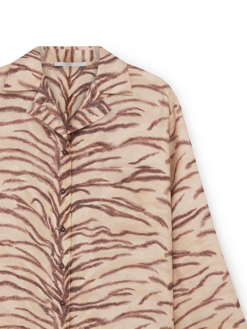 Stella McCartney tiger-print silk pajama shirt - Image 2