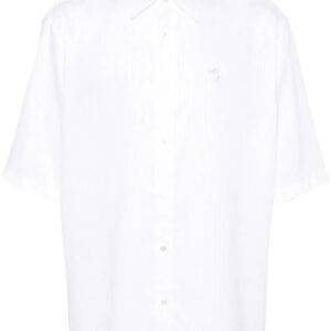 Acne Studios  logo-embroidered striped shirt