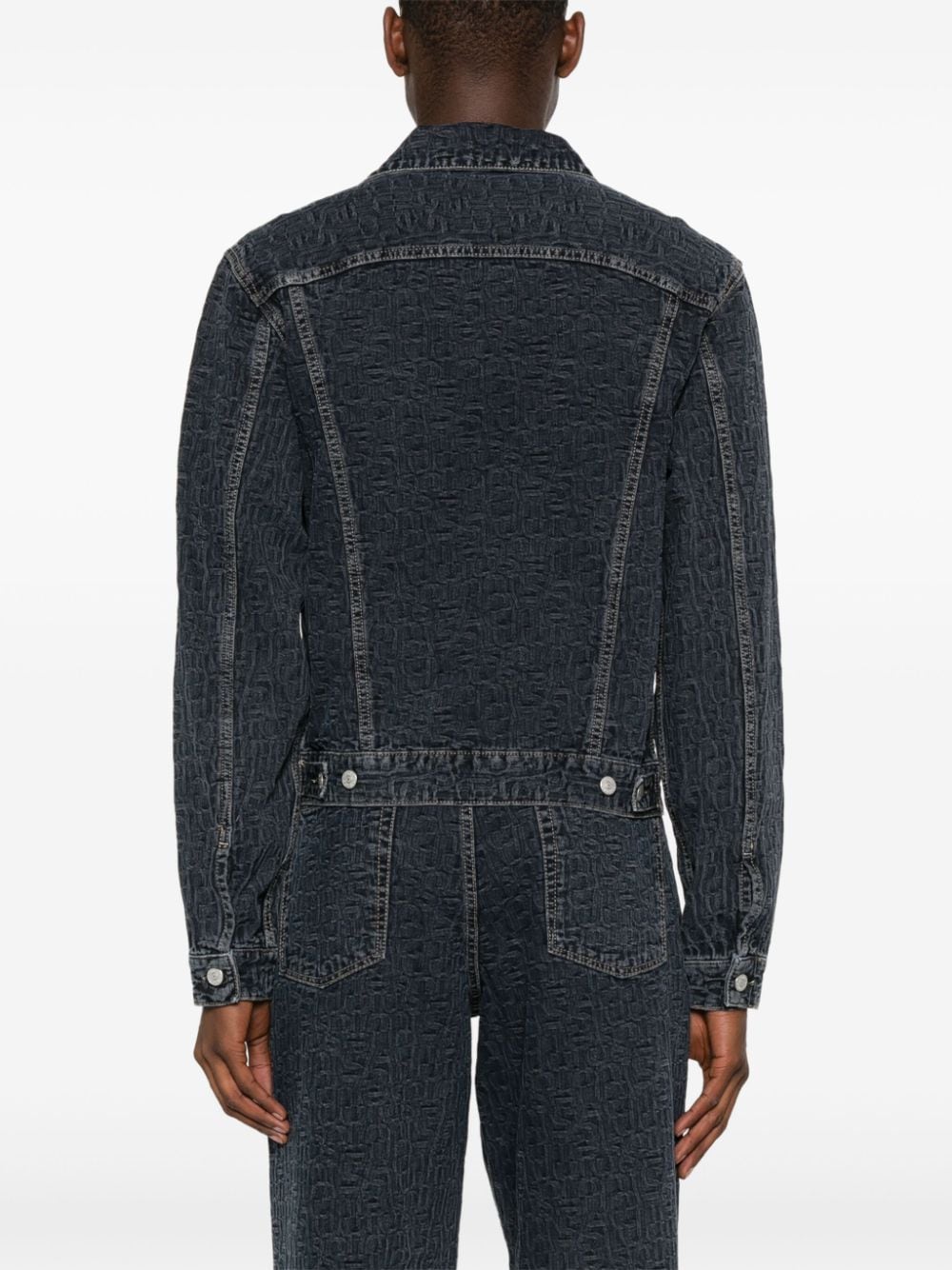Acne Studios logo-embossed denim jacket - Image 4