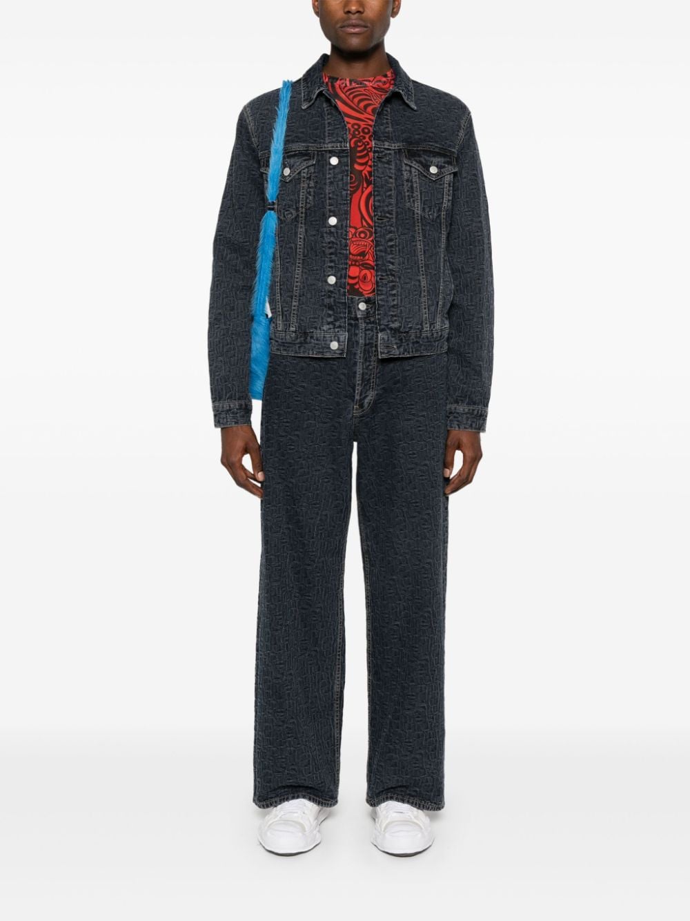 Acne Studios logo-embossed denim jacket - Image 2