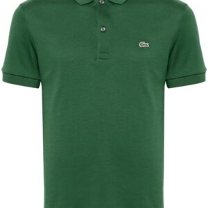 Lacoste logo-patch jersey polo shirt