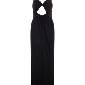 Saint Laurent cut-out open-back maxi dress