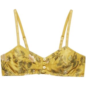 Prada  floral-jacquard silk bralette top