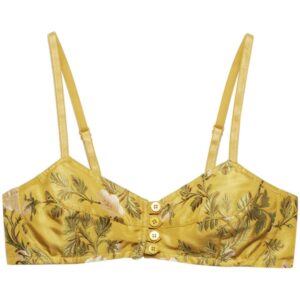 Prada floral-jacquard silk bralette top