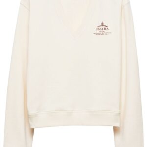 Prada logo-print cotton sweatshirt