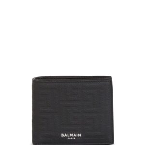 Balmain monogram-embossed bi-fold wallet