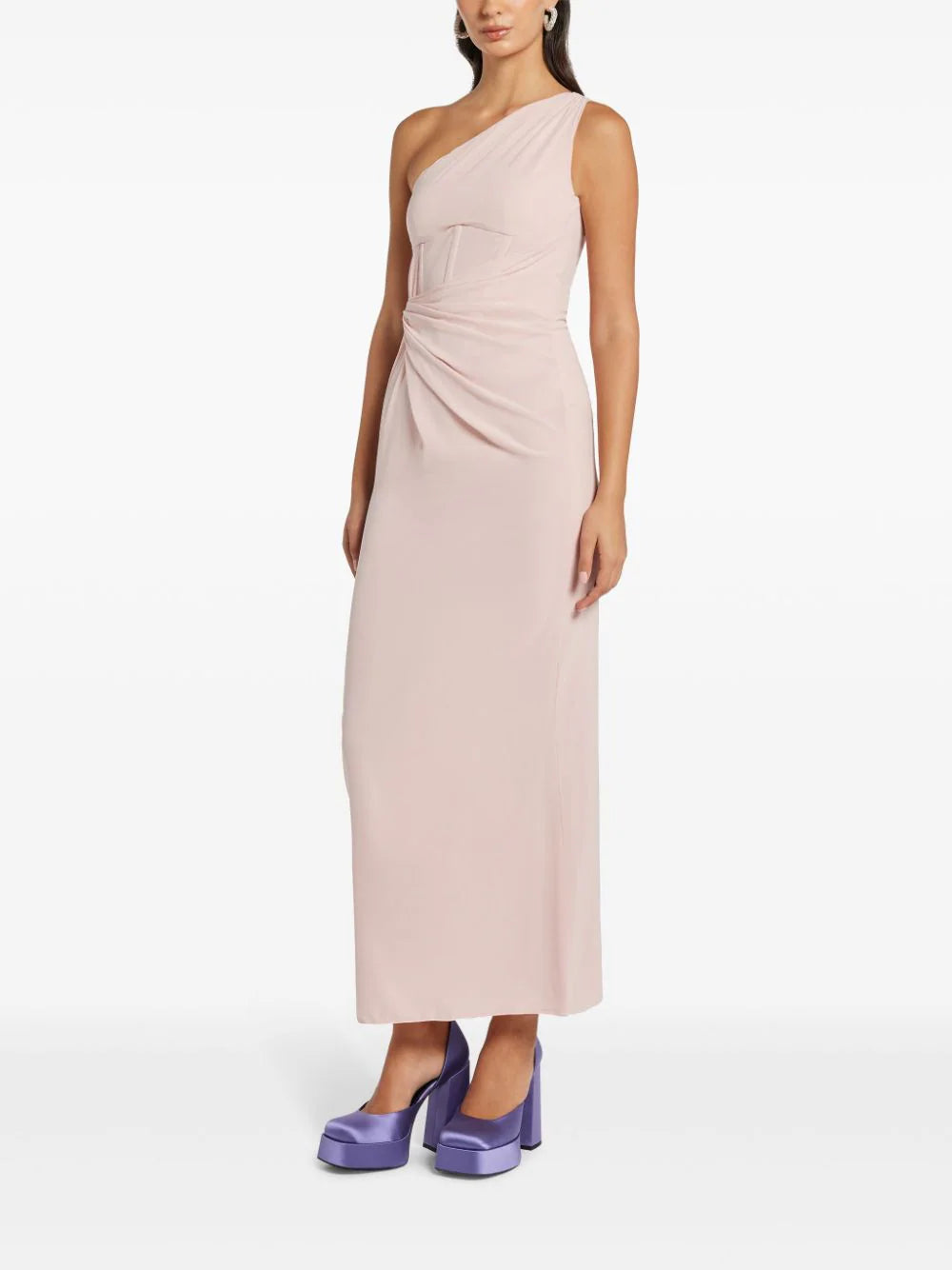 Versace one-shoulder silk maxi dress - Image 2