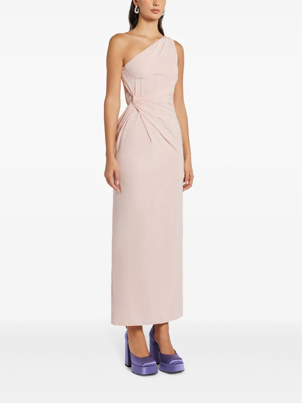 Versace one-shoulder silk maxi dress - Image 3