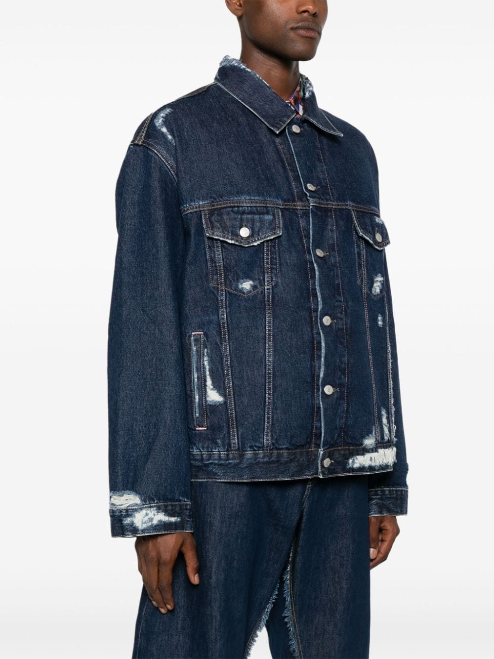 Acne Studios distressed denim jacket - Image 4