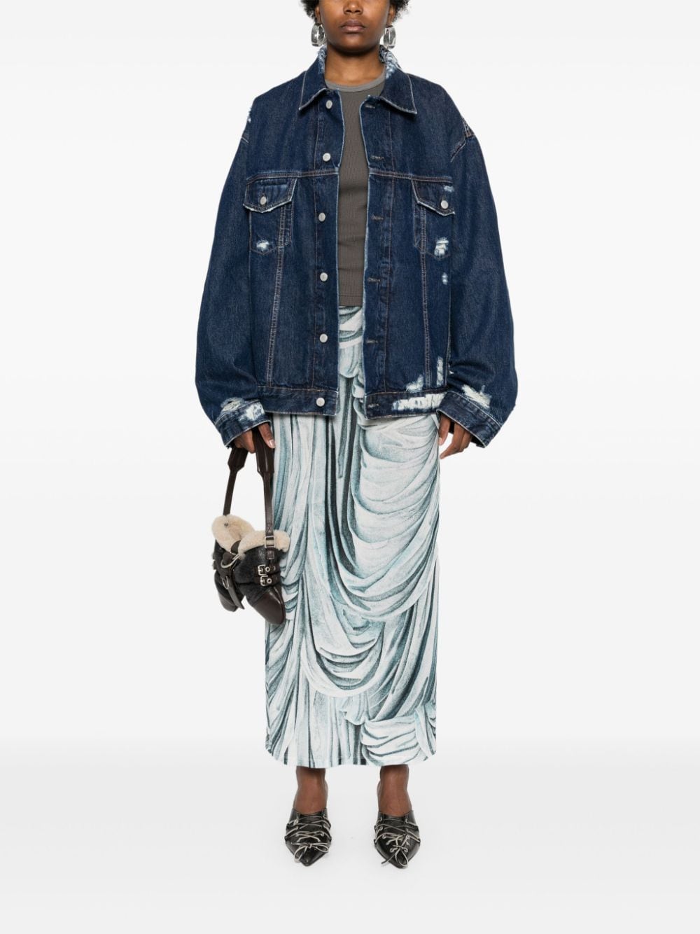 Acne Studios distressed denim jacket - Image 5