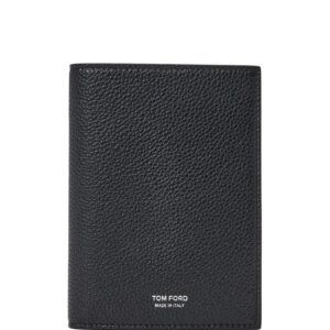 TOM FORD logo-lettering bi-fold leather cardholder