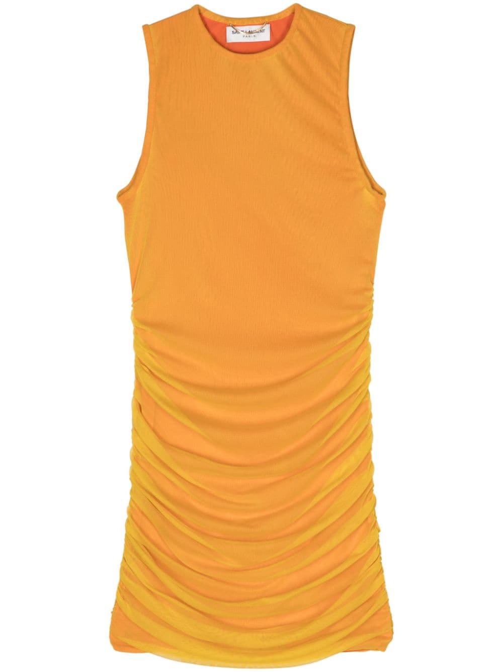 Saint Laurent draped mesh minidress