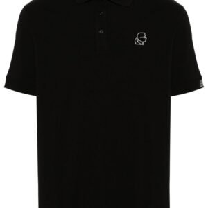 Karl Lagerfeld logo-print reflective detailing polo shirt