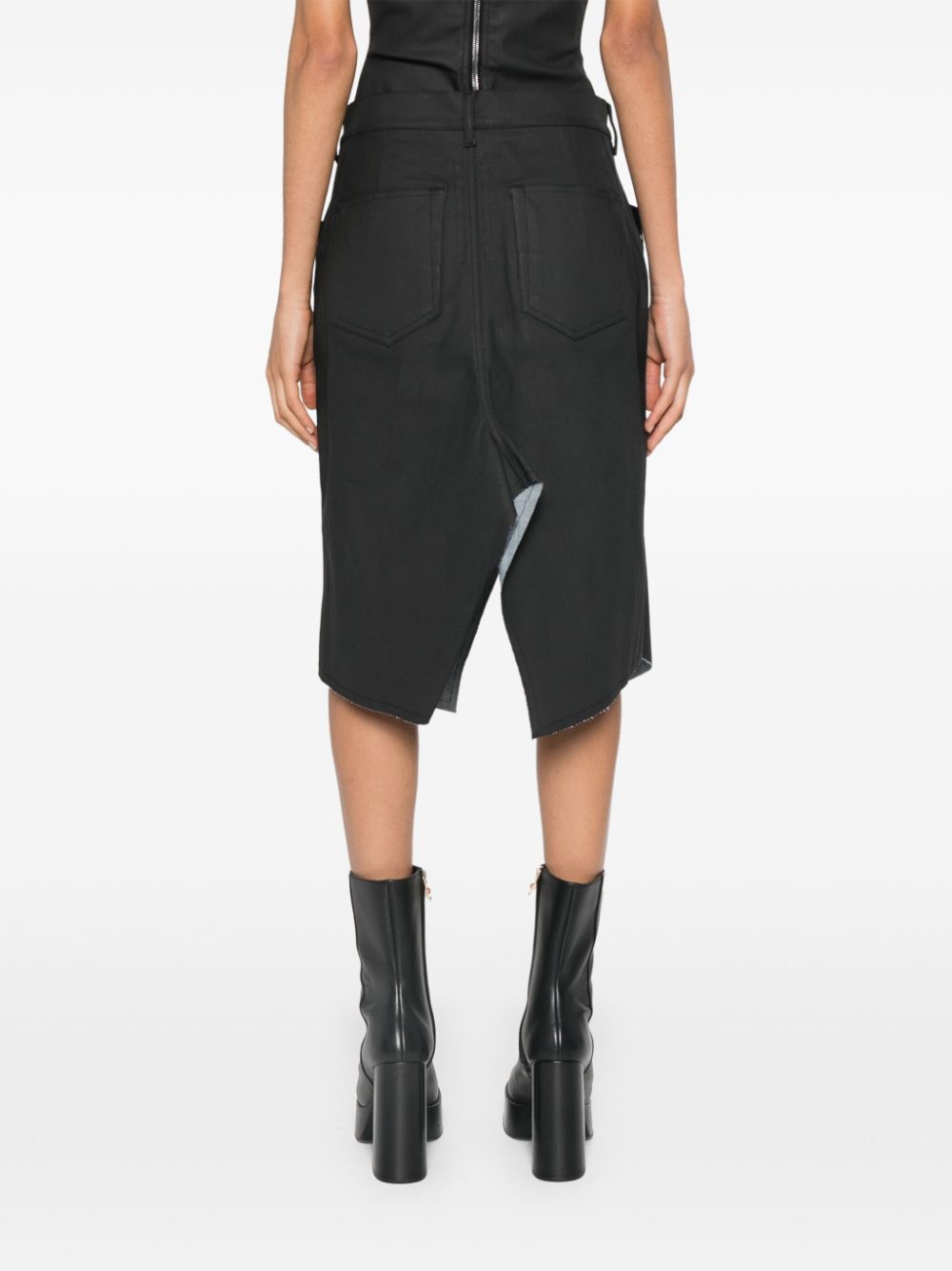 Rick Owens slivered midi skirt - Image 4