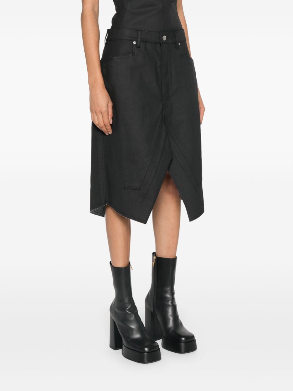 Rick Owens slivered midi skirt - Image 3