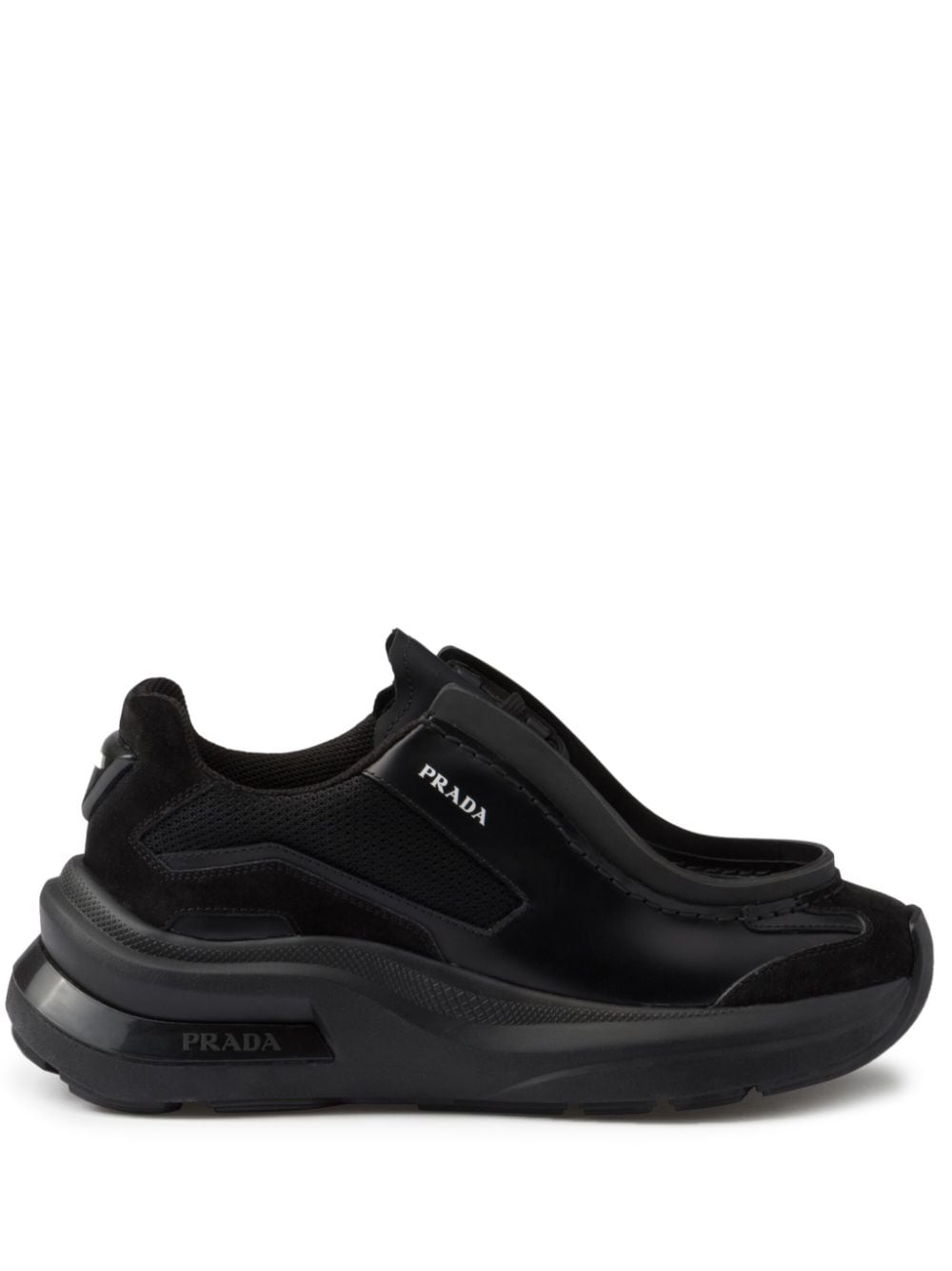 Prada logo print panelled sneakers
