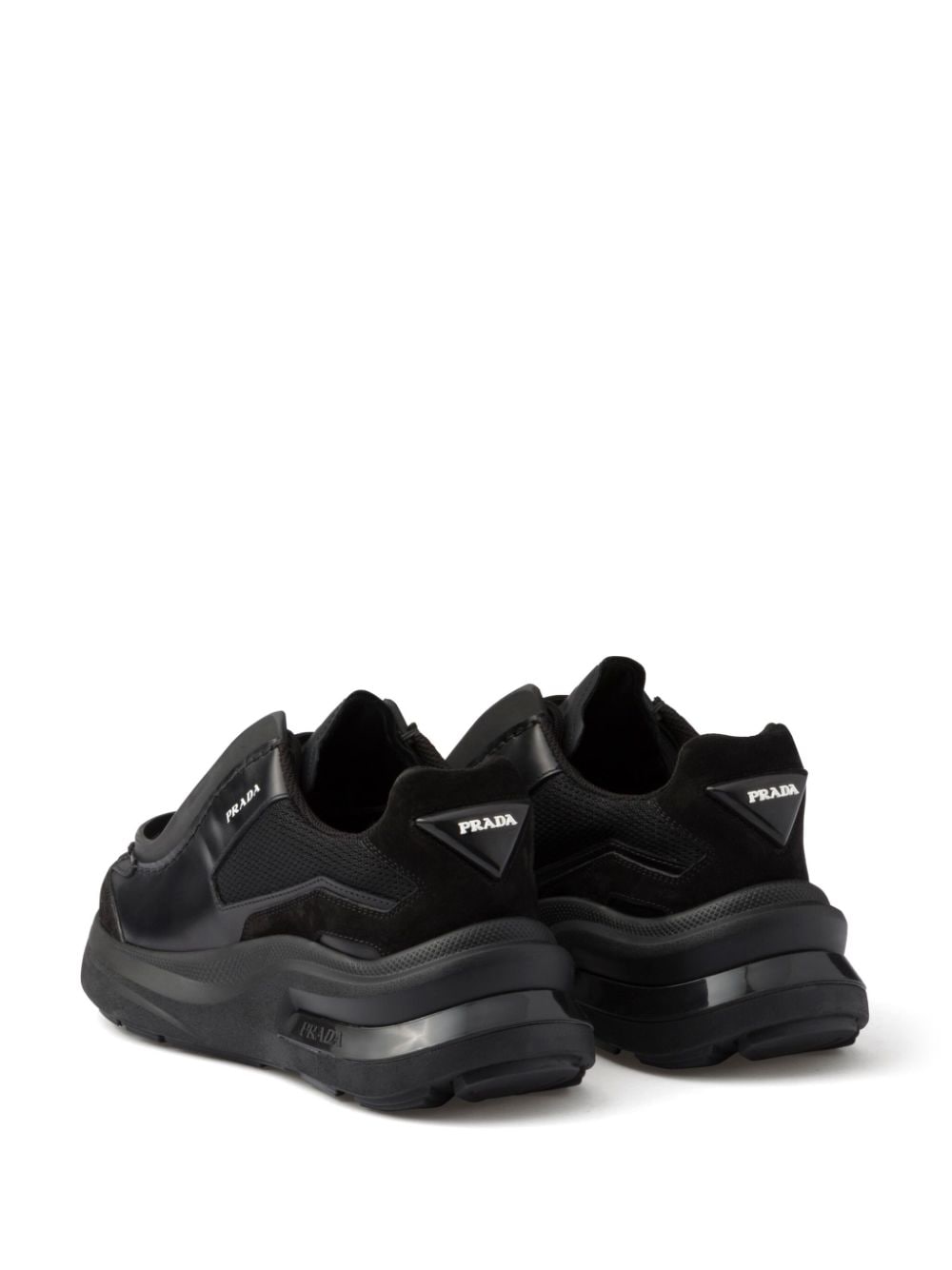 Prada logo print panelled sneakers - Image 3