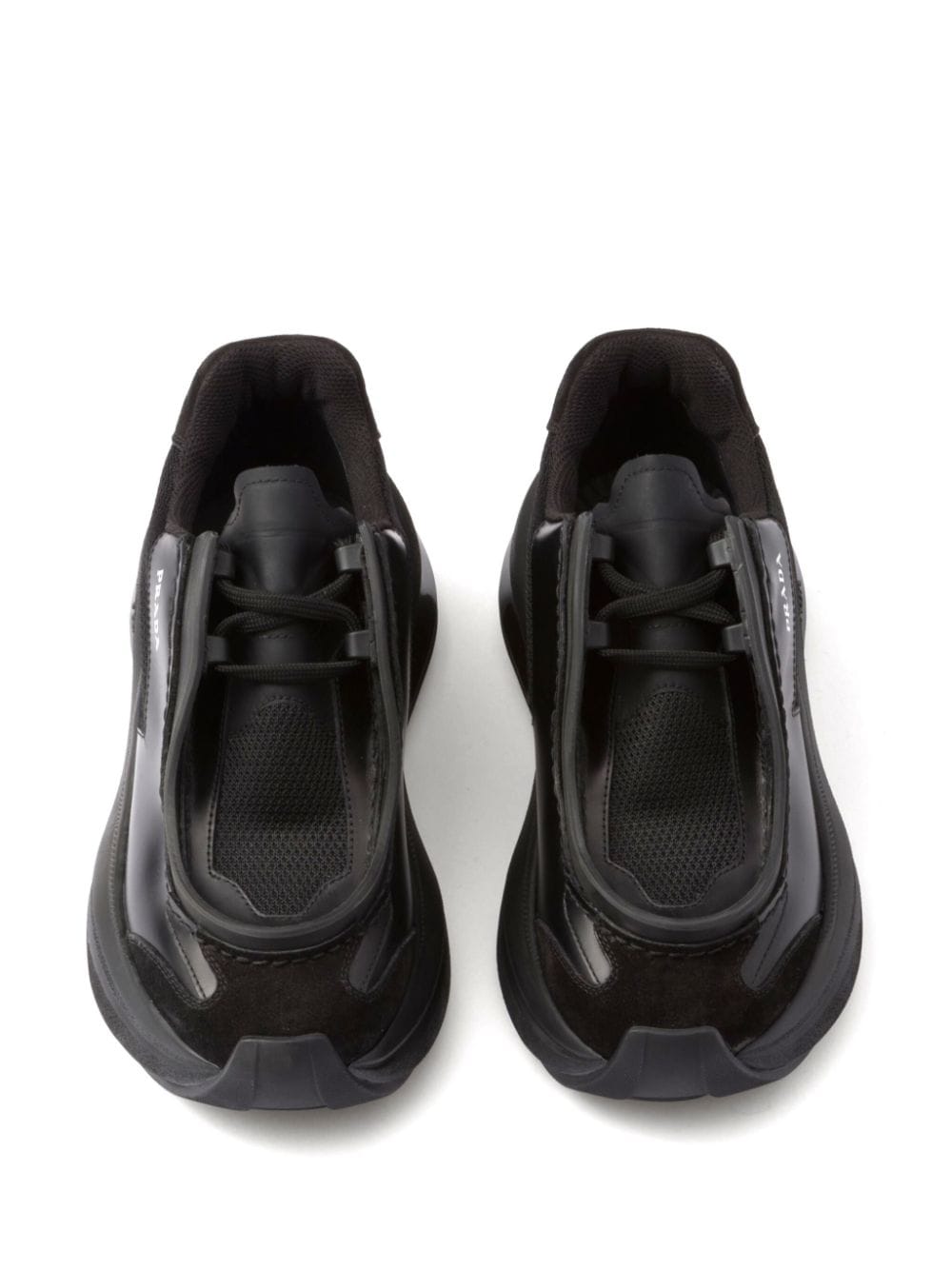 Prada logo print panelled sneakers - Image 5