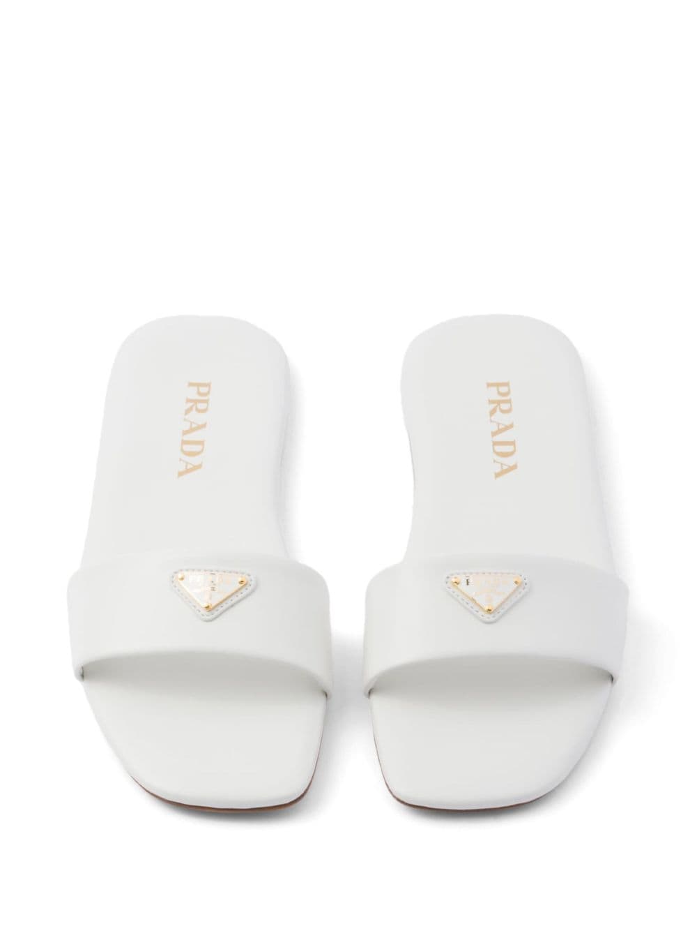 Prada triangle-logo leather slides - Image 5
