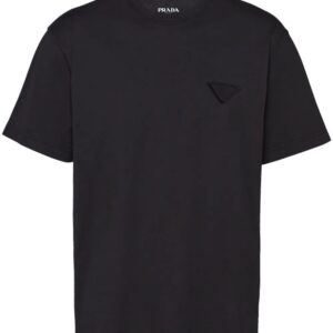 Prada logo-patch cotton T-shirt