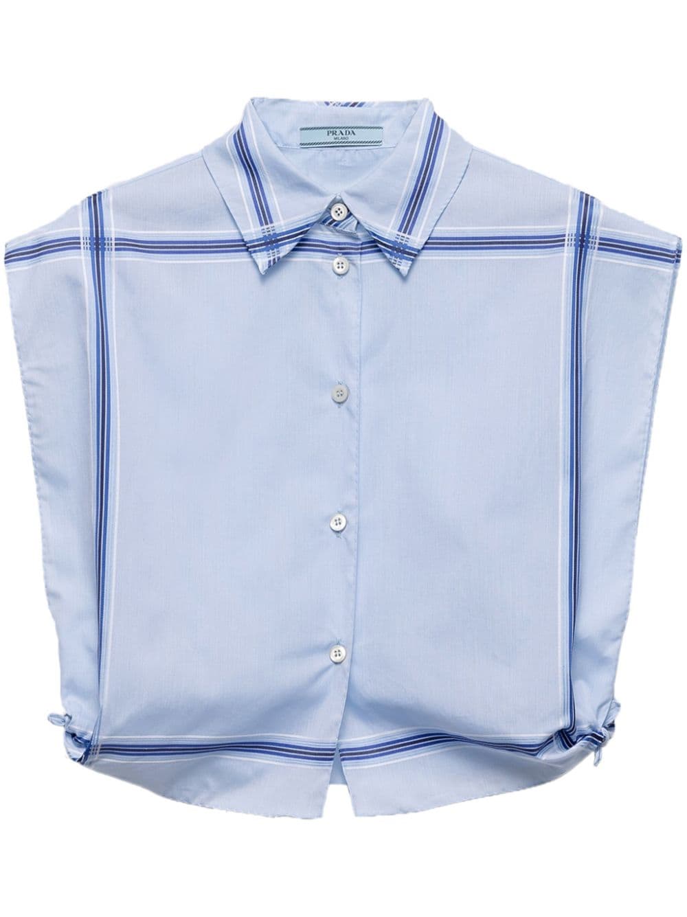 Prada check-print cropped shirt