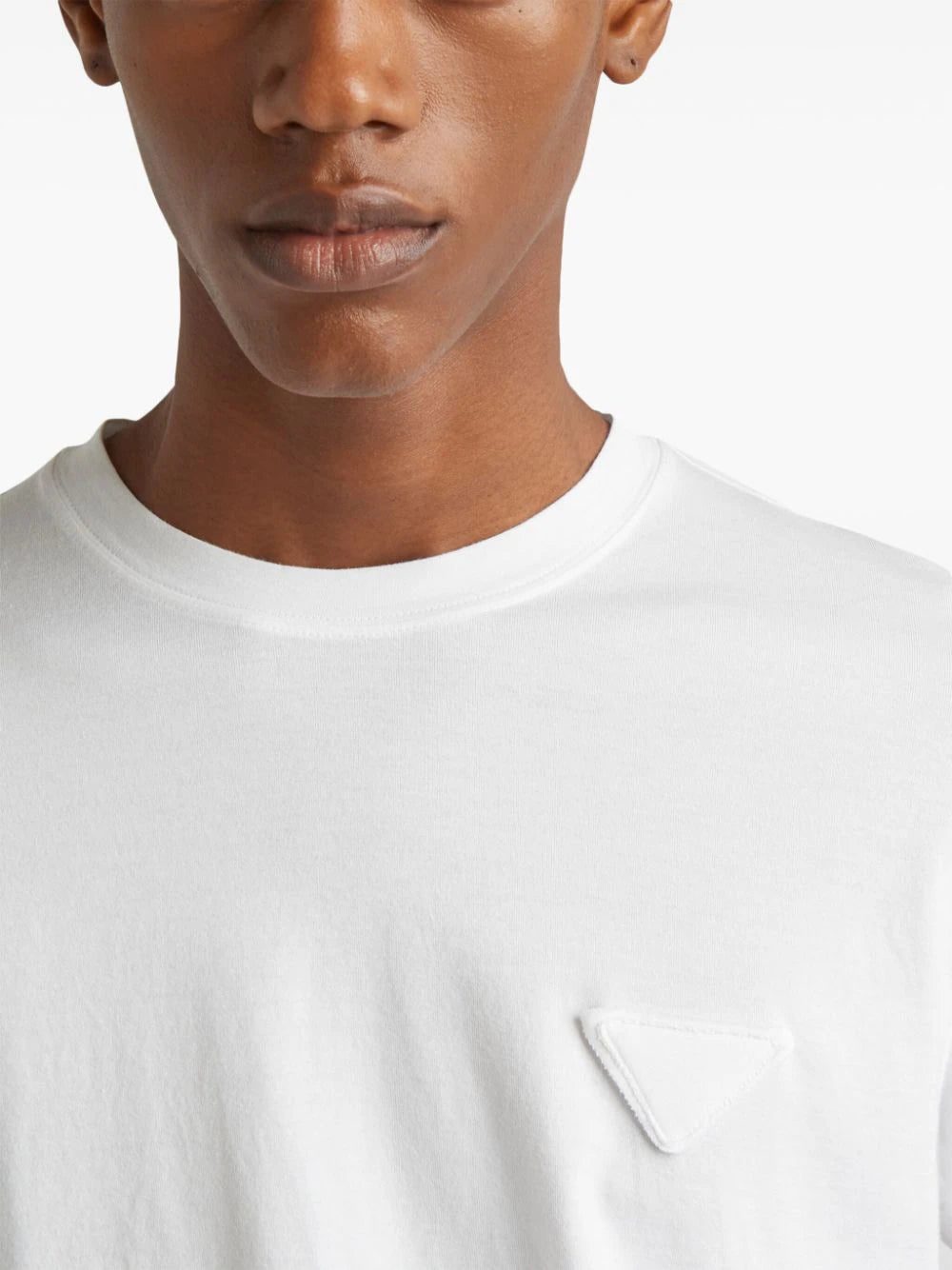 Prada triangle-logo cotton T-shirt - Image 4