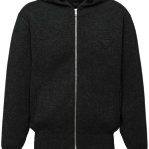 Prada cashmere knitted zip-up hoodie