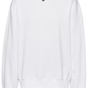 Prada logo-plaque cotton sweatshirt