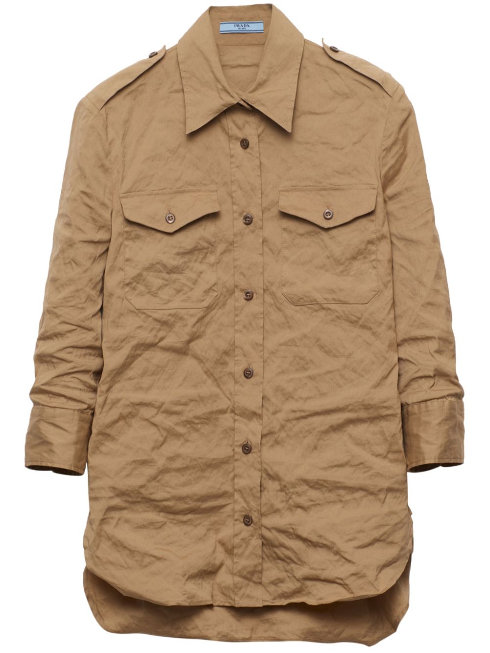 Prada crinkled poplin shirt
