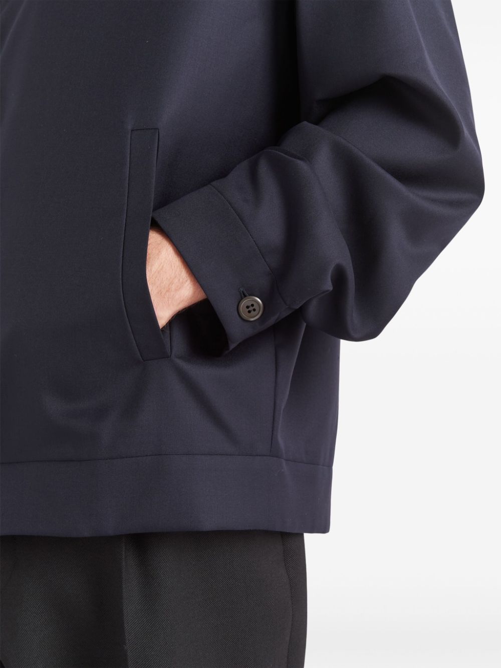 Prada triangle-logo wool-silk jacket - Image 6