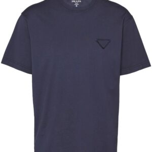 Prada logo-patch cotton T-shirt