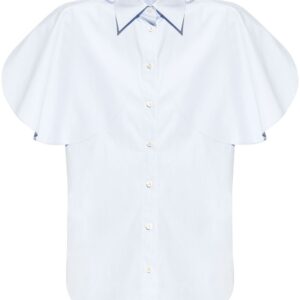 Stella McCartney flutter-sleeve cotton shirt