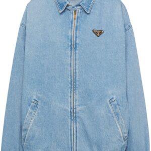 Prada  Enamel Logo Denim Jacket