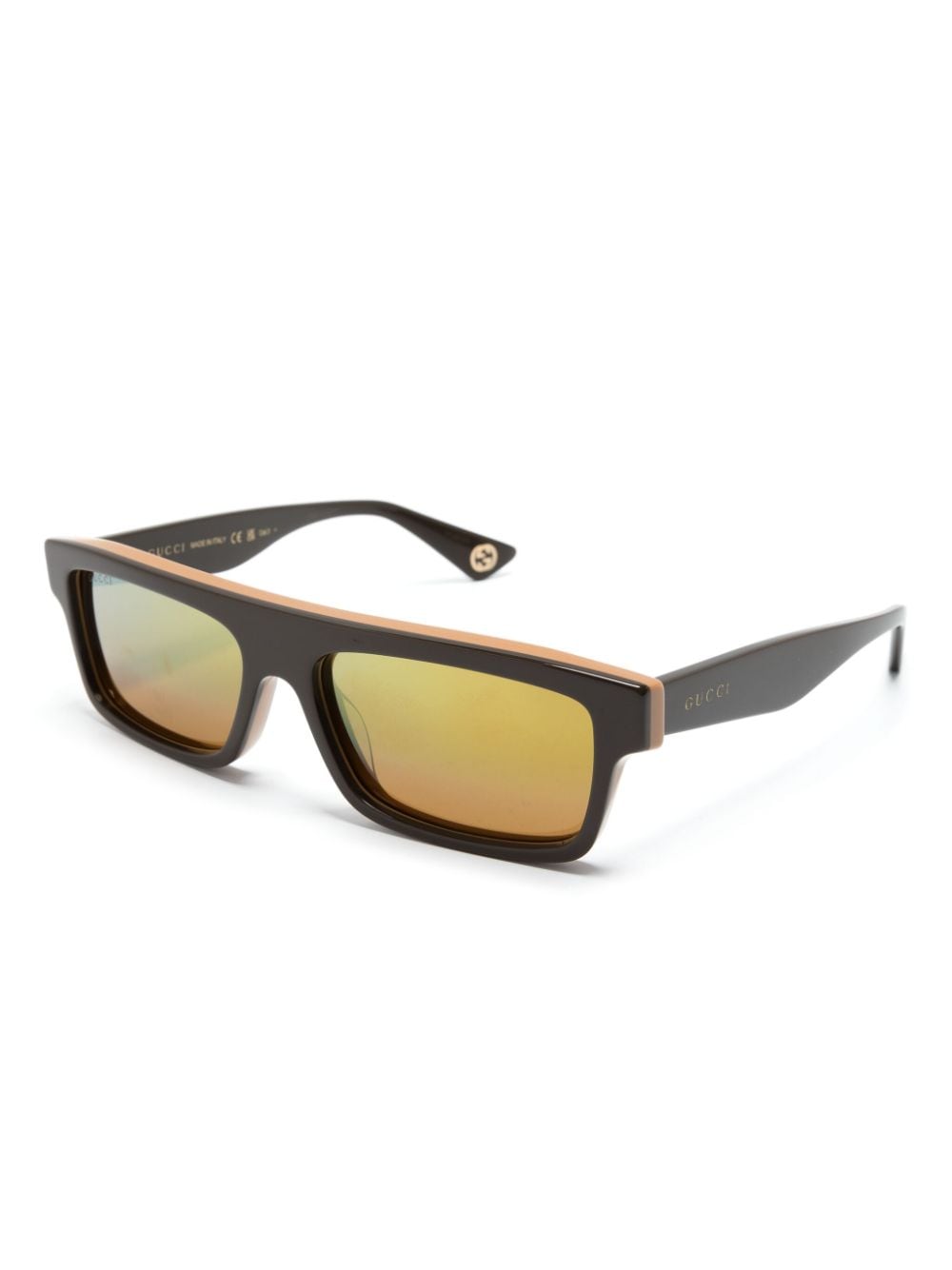 Gucci Eyewear two-tone rectangle-frame sunglasses - Image 2