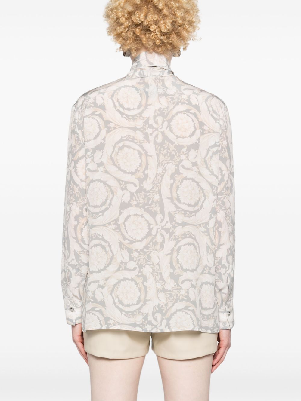 Versace Barocco-print crepe shirt - Image 4