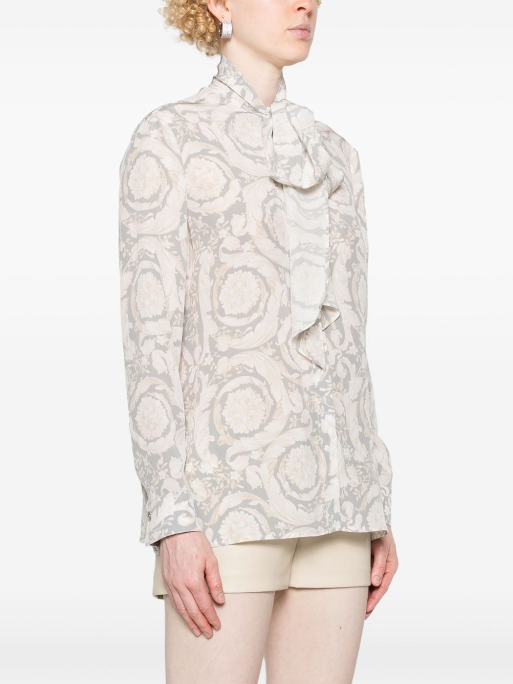 Versace Barocco-print crepe shirt - Image 3