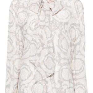 Versace  Barocco-print crepe shirt