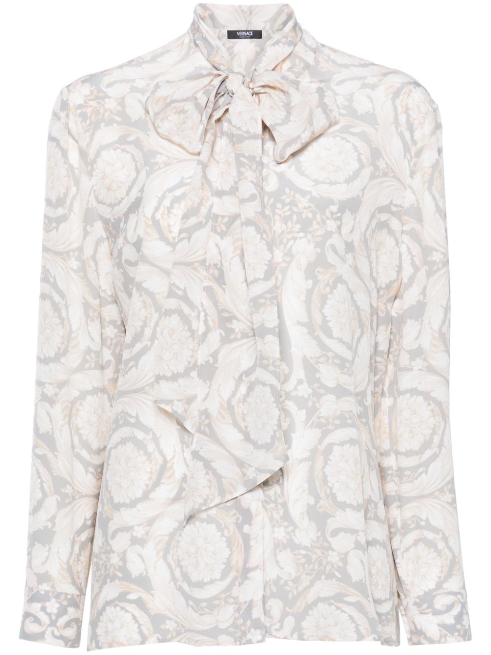 Versace Barocco-print crepe shirt