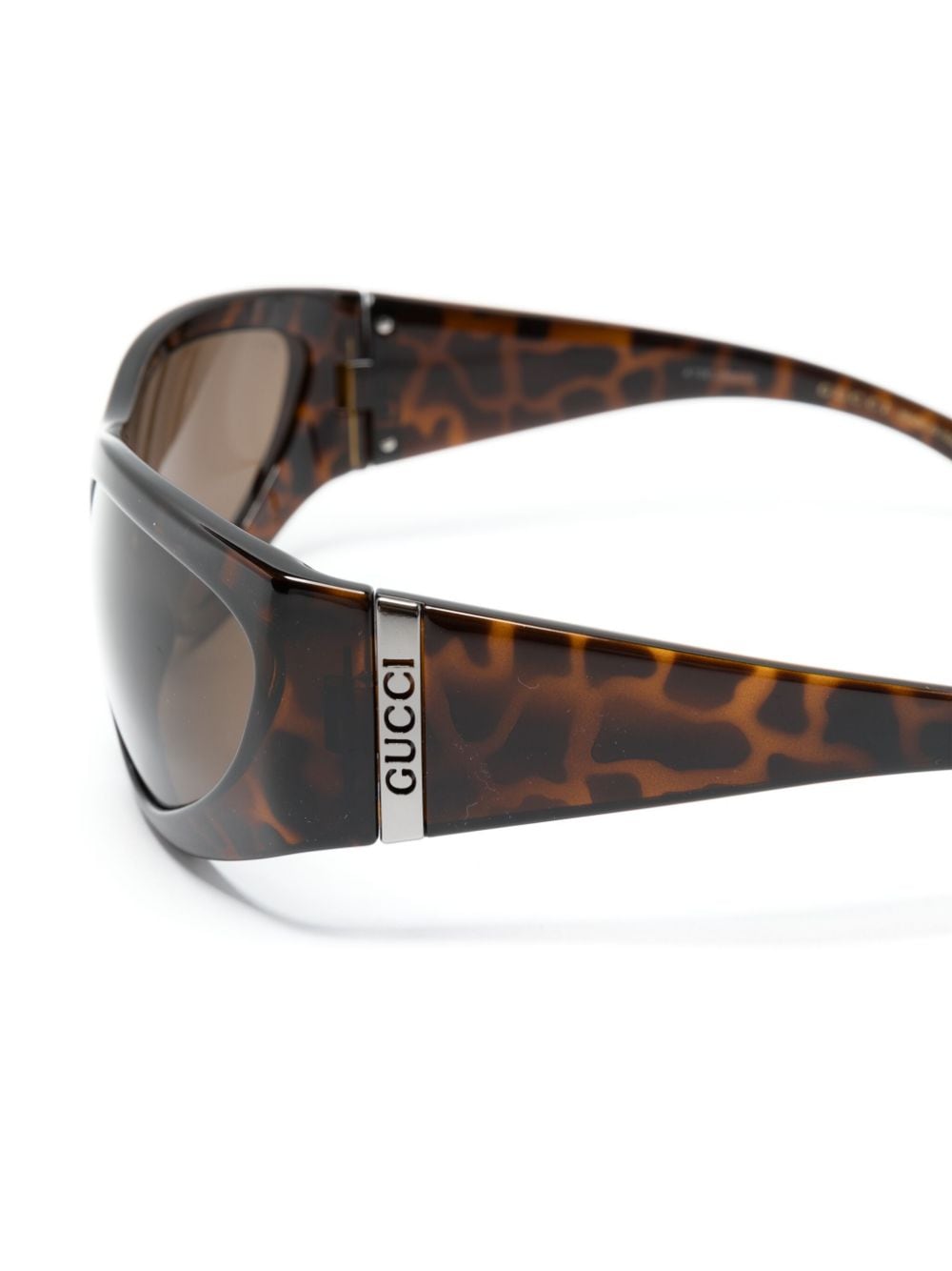 Gucci Eyewear tortoiseshell biker-frame sunglasses - Image 3