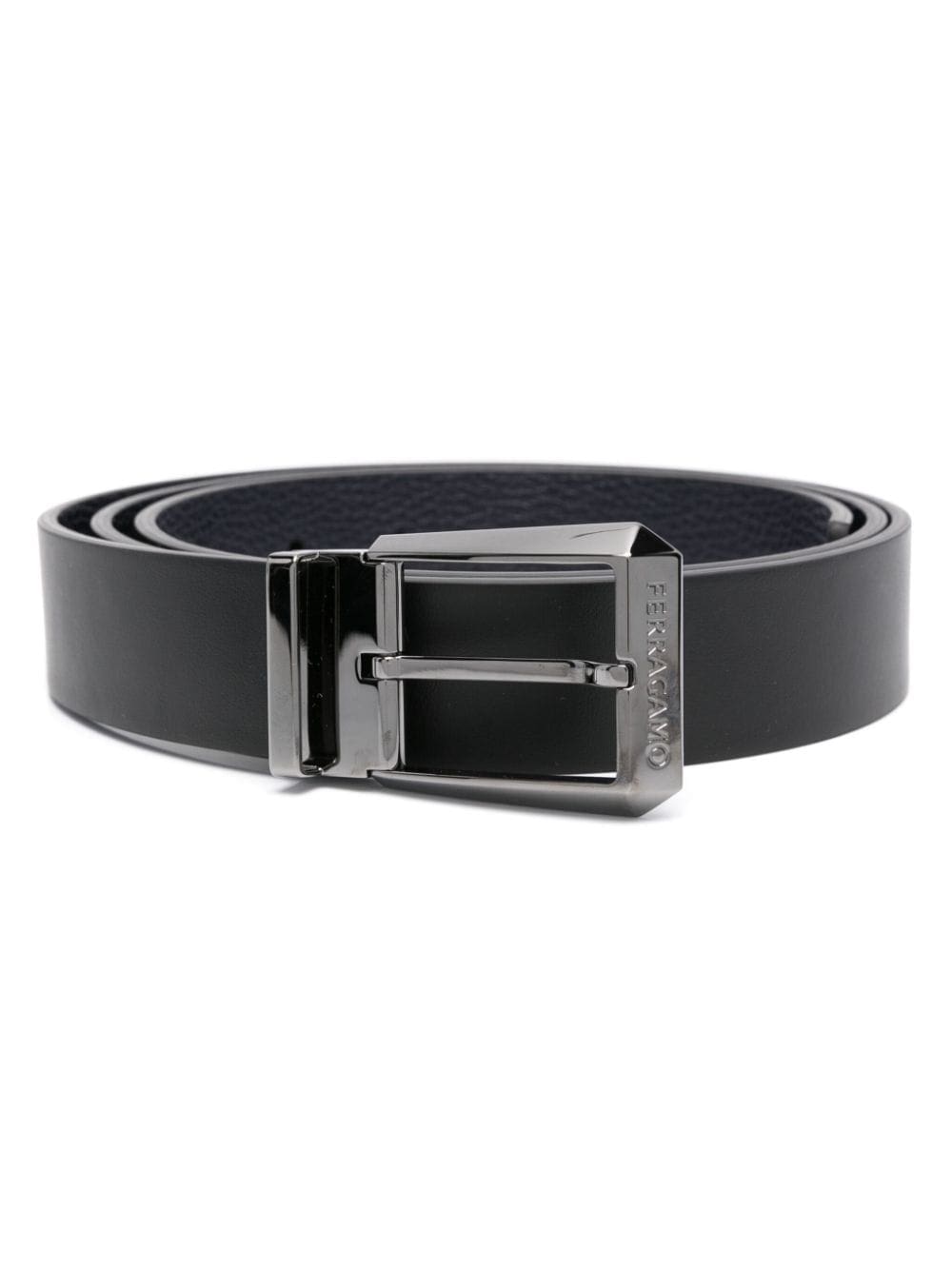 Ferragamo Gancini-plaque reversible leather belt