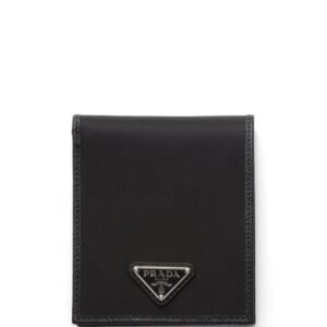 Prada logo-plaque bi-fold wallet