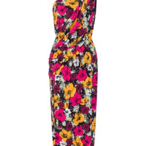 MOSCHINO JEANS  one shoulder midi dress