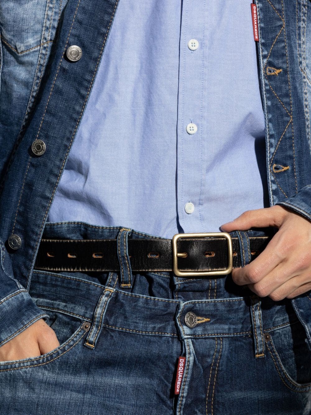 Louis Vuitton buckled leather belt - Image 4