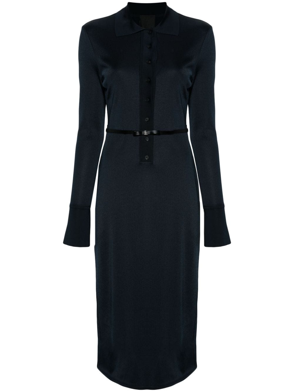 Givenchy belted polo-collar midi dress