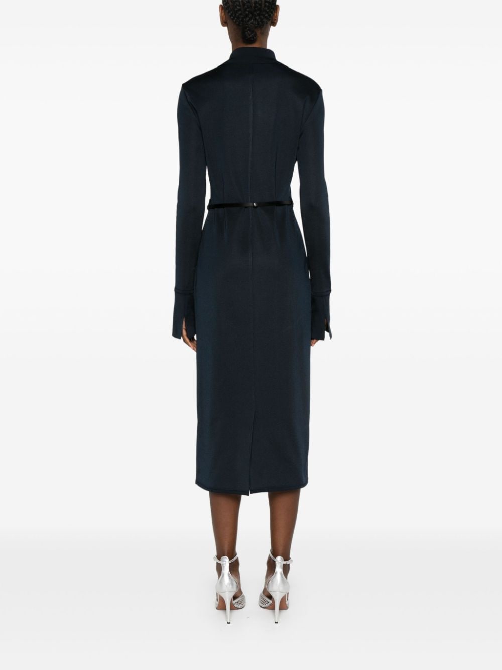 Givenchy belted polo-collar midi dress - Image 4