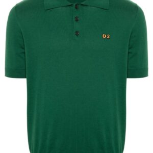 DSQUARED2  logo-embroidered cotton polo shirt